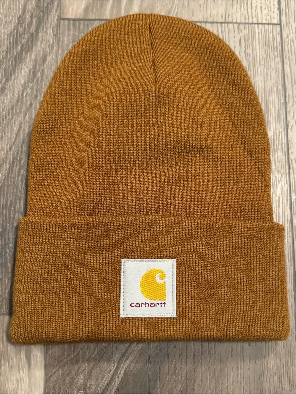 Carhartt Ribbed Cuff Beanie in Mustard/Brown OS